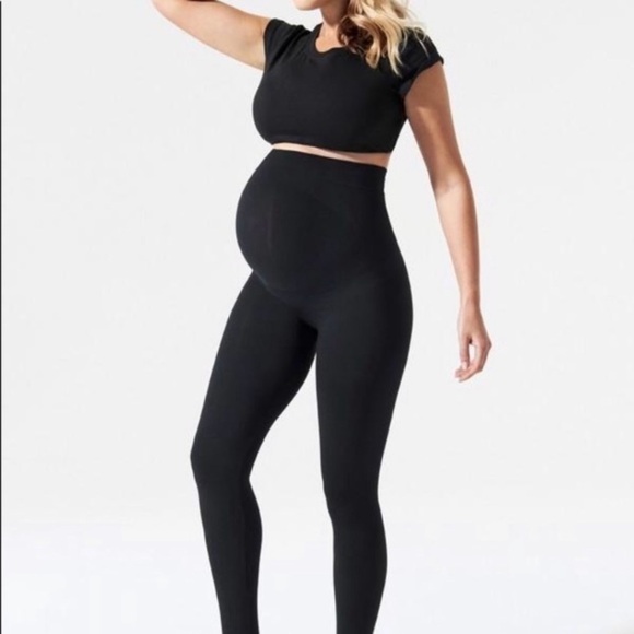 BLANQI black maternity support leggings - Picture 1 of 6